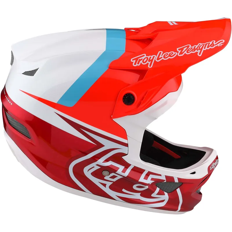 Troy Lee Designs D3 Fiberlite Full Face MTB Helmet Slant Red-6